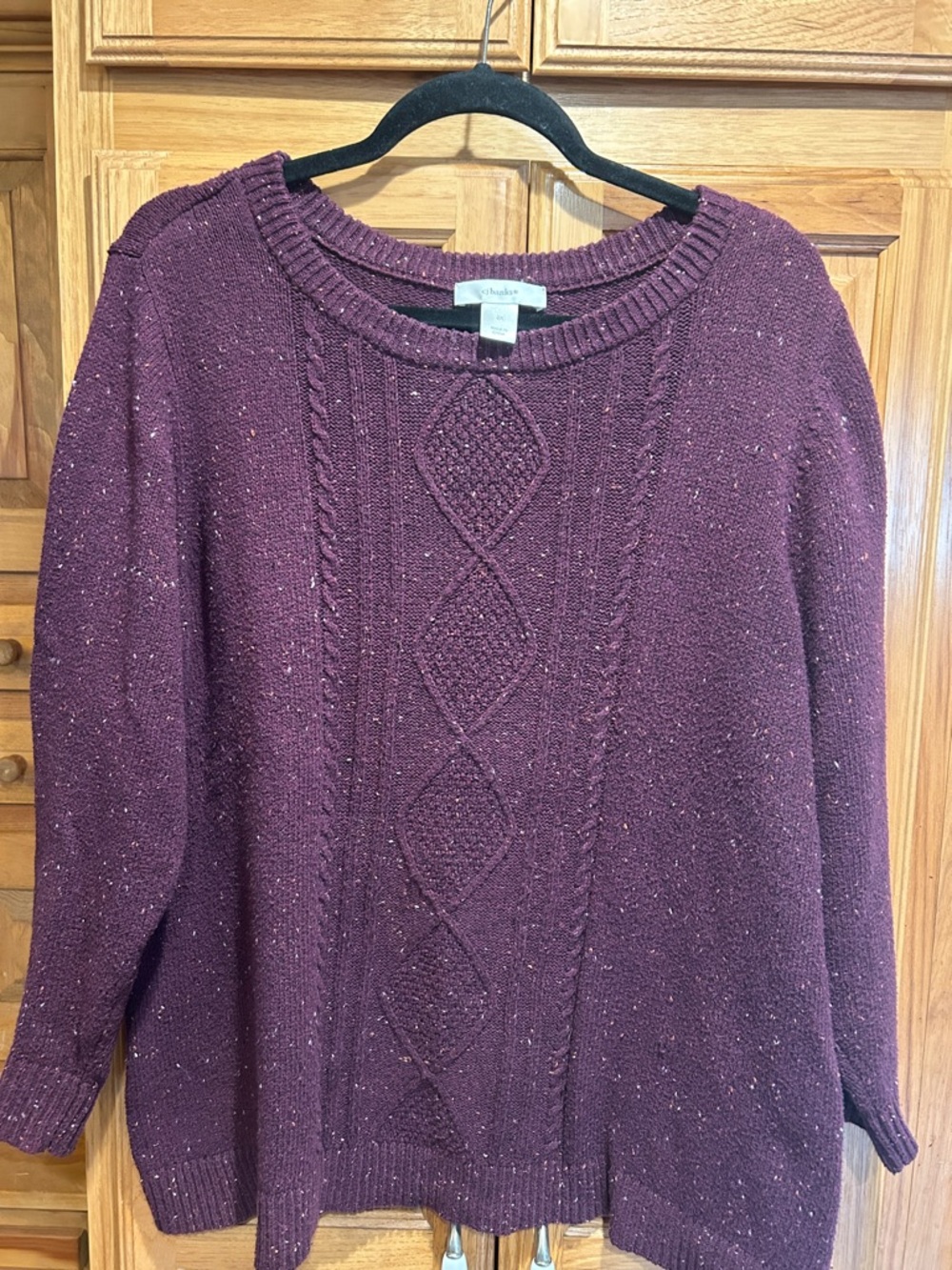 Cj Banks super comfy purple marled sweater; 2x